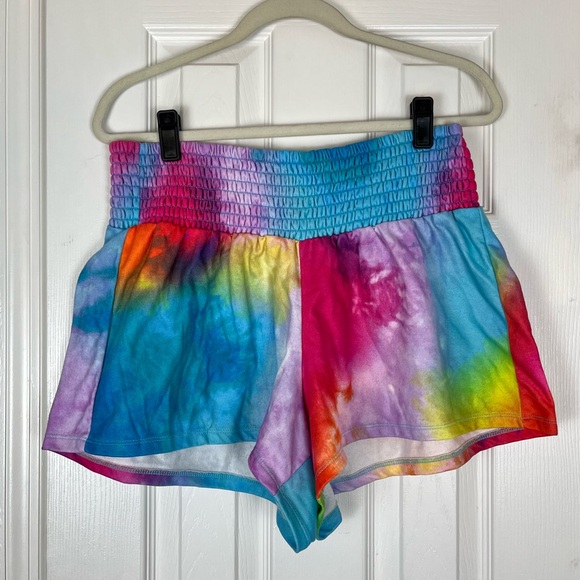 Torrid Sleep Colorful Tie Dye Pull-On Smocked Waist Loungewear Shorts - Picture 1 of 6